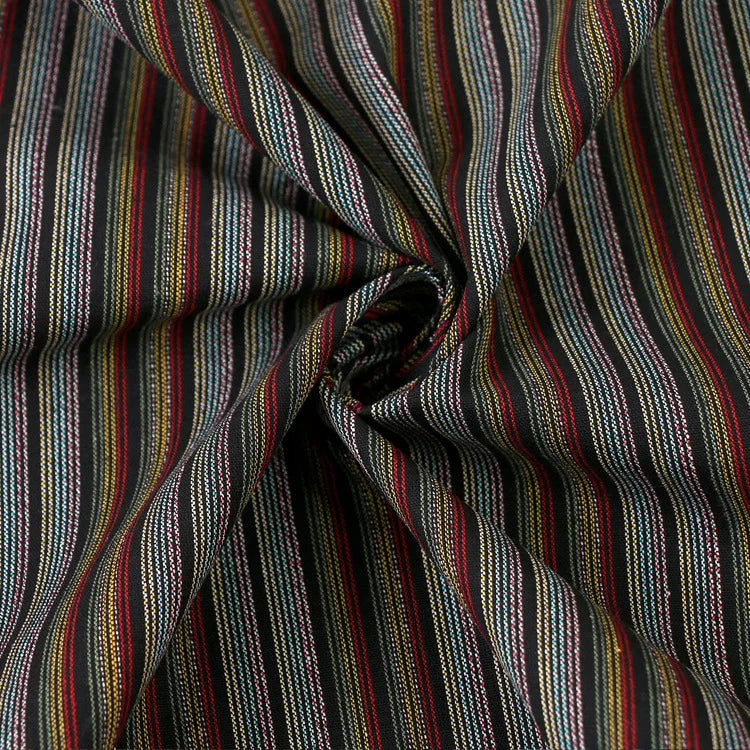 Cotton Yarn Dyed Fabric, Jacquard Striped Artistic Retro Skirt, Coat, Shirt Accessories, Shoes, Hats, Bags, Fabrics