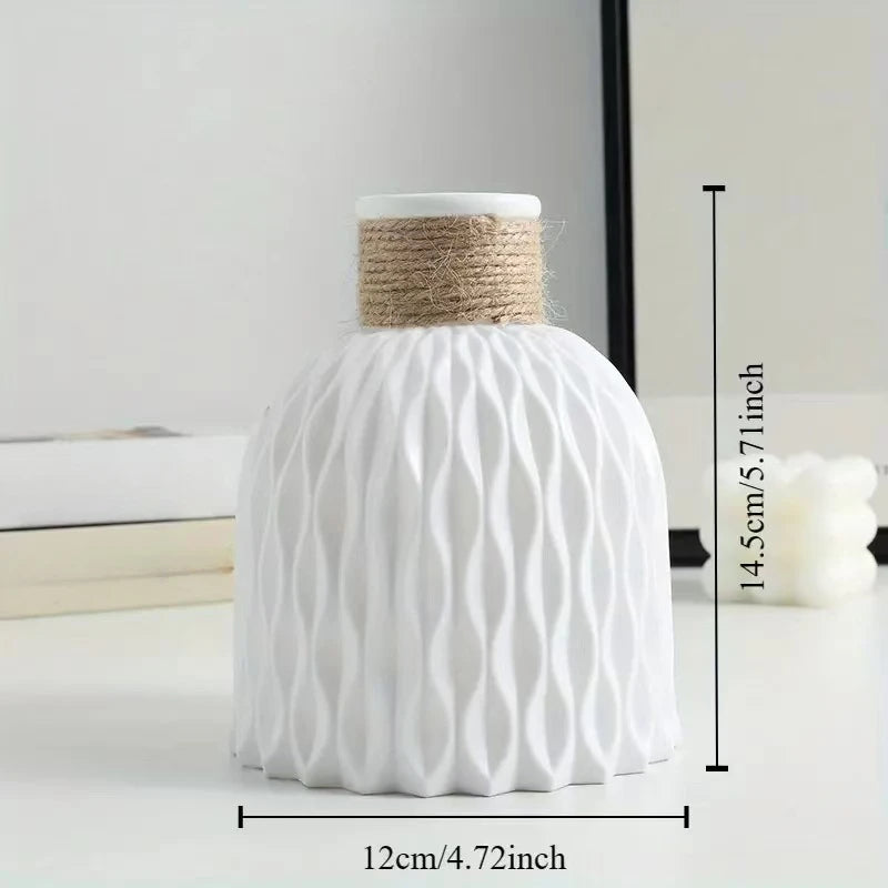 Plastic Flower Vase,Faux Ceramic Vase For Home Decoration Flower Arrangements,Home Decor,Flower Vase,Centerpiece,Table Decor