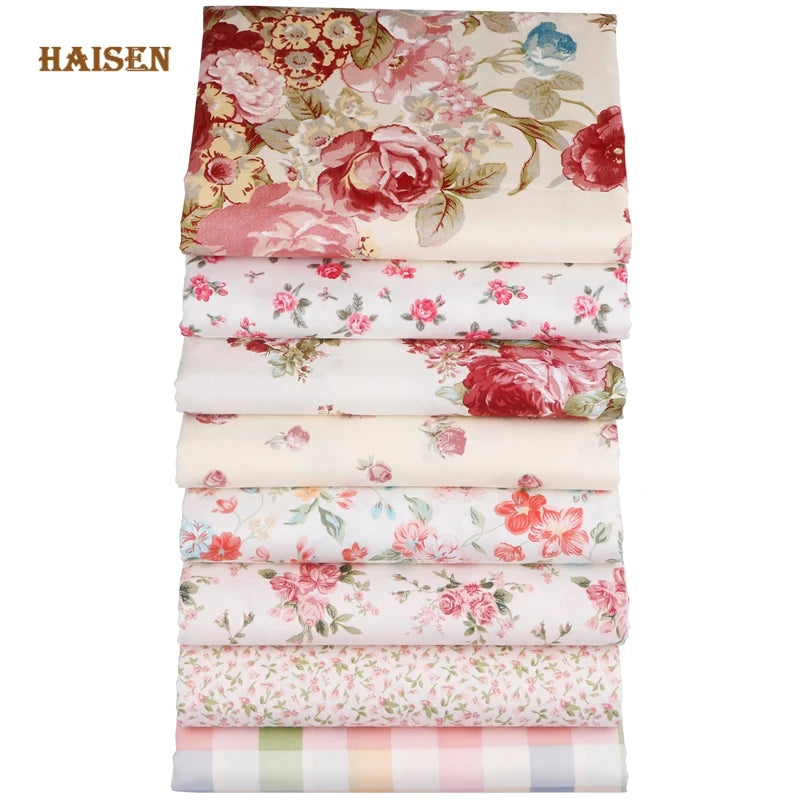 Cotton Twill Fabric Printed Cloth,Gorgeous Rose Series,For DIY Sewing Baby&Child Quilt Bedding Clothes Skirt Textile Material