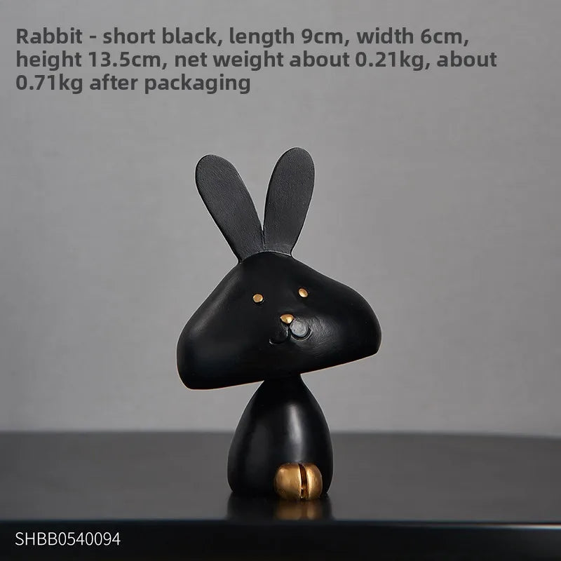 1PCS Nordic Minimalist Resin Decorative Figurines for Table Living Room Entryway Home Decor Creative Kids Bedroom Room Design