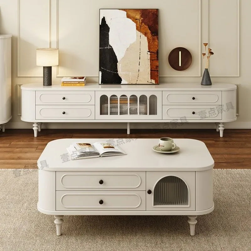 Minimalist Aesthetic Coffee Table Drawers Design Nordic Luxury Coffee Table Living Room Modern Mesa De Centro De Sala Furnitures