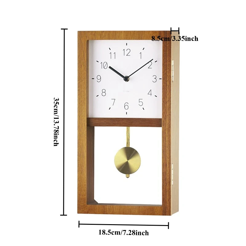 Nordic Wall Clocks Minimalist Modern Wooden Clocks Luxury Elegant Retro Clock Aesthetic Study Living Room Decoration for Room
