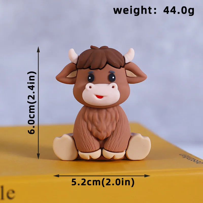 Farm Animals Cake Topper Farm Wooden House Yaks Ponies Sheep Piglets Chickens Cake Decorations Kids Birthday Party Supplies