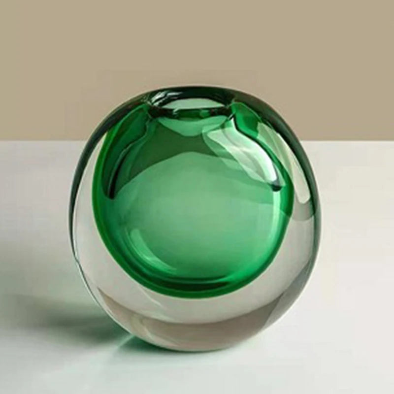 Nordic Vases Modern Flower Bottle Glass Minimalist Flower Vase Luxury Flowerpots Design Table Decoration Interior Accessories