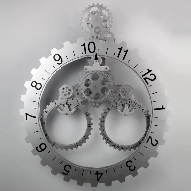 Classic Creative Home of the Continental Bell Gear Clock, Unique Amazing DIY Home Wall Clock, Admirable Rejor for Living Room