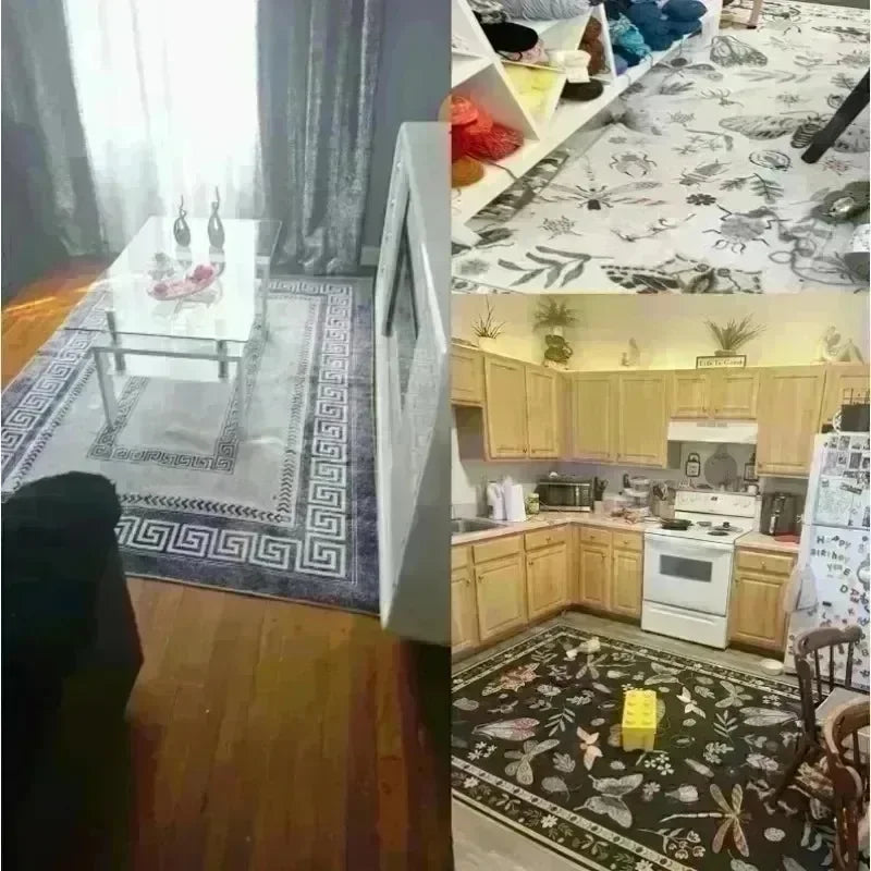 Beautiful European Luxury Print Large Area Rug Non-Slip Wear-resistant Carpet for Living Room Bedroom Soft Floor Mat Home Decor