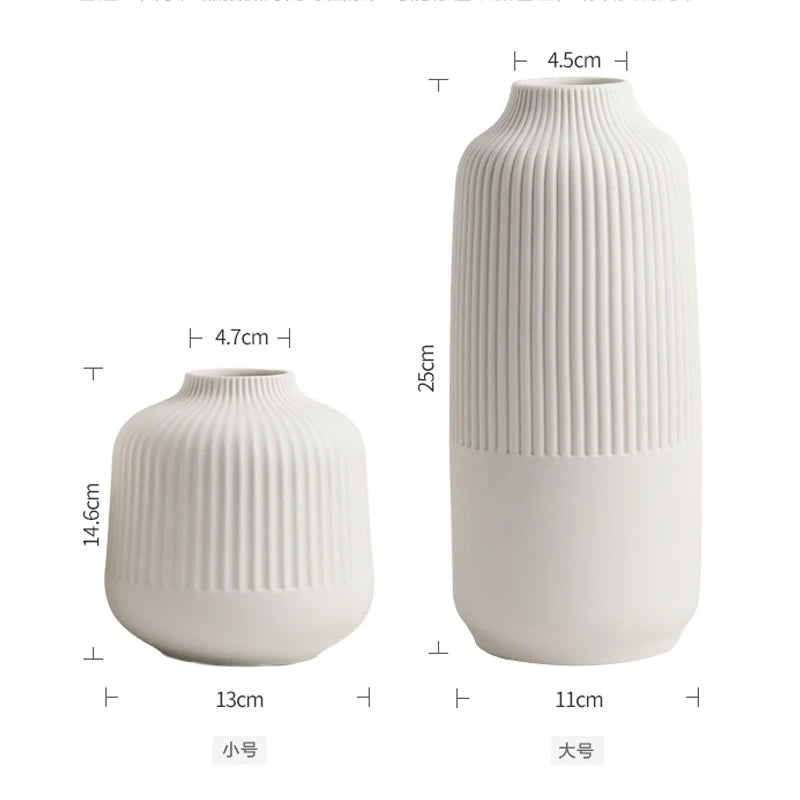 Ceramic Vase Decoration Living Room Flower Arrangement Decoration Light Luxury High-end Flower Arrangement Handicraft Decoration