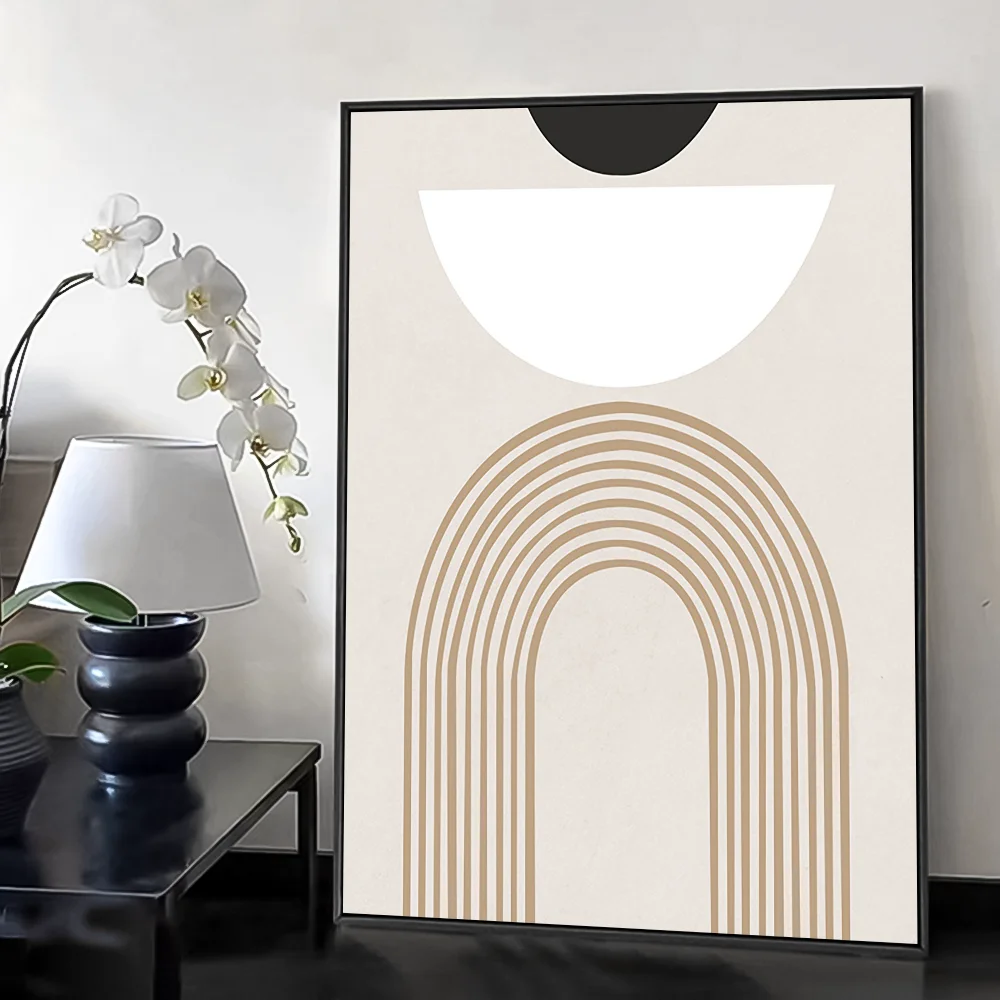 Bohemian styleAbstract Geometric Line boho Poster HD art sticky wall waterproof home living room bedroom bar aesthetic decoratio