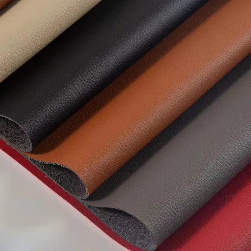 Litchi Textured Leather Fabric Wear-resisting for Sofa Furniture Soft Bag Background Wall Designer Diy Sewing Material Cloth