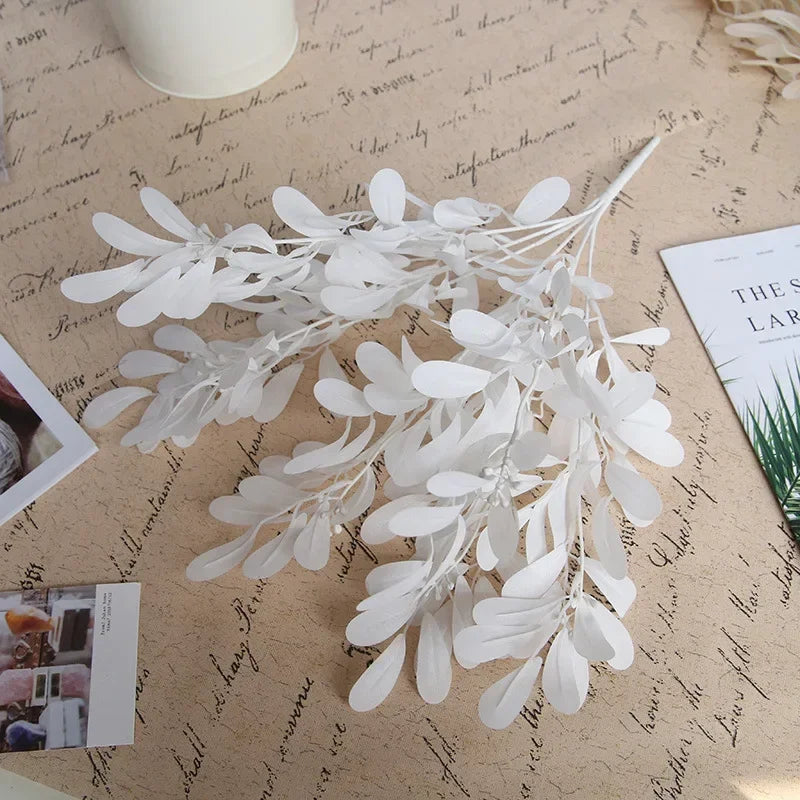 Artificial Plants Italian Ruscus Greenery Stems Spring Faux Shrub Bushes Green Leaves for Wedding Arch Bouquet Home Decor