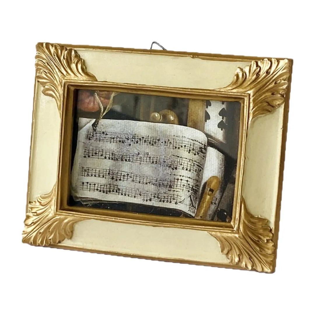 Desktop Picture Frame Centerpiece Table Decoration Home Decor Retro Style Artwork Decorative Painting for Bedroom Indoor