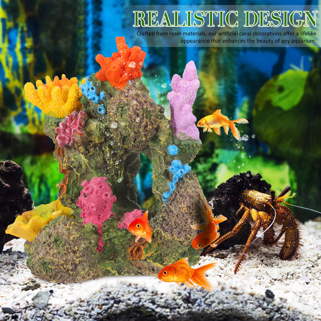Artificial Coral Decoration Aquarium Landscape Accessories Resin Ornament Aquarium Decoration Home Landscaping Background Decor