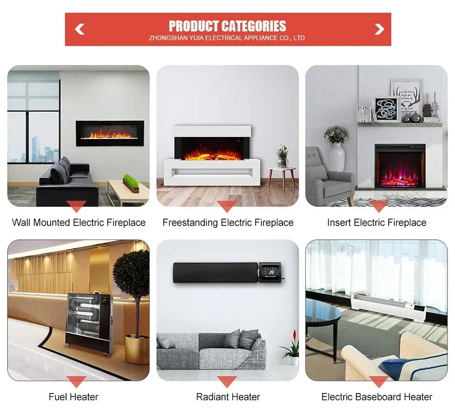 Electric FireplaceLiving Room Indoor Led Decor Decorative Artificial Smart Modern Insert Luxury Electric Fireplace Heater