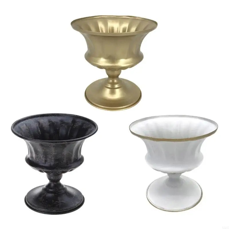 Flower Vases Iron Flower Pots European Plant Vase Dried Flower Holder Decorative Flower Arrangement Vases 3 Colors X3UC