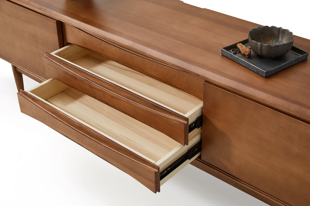 Elegant Retro Chinese Style Wood Cabinet Harmonious Blend of Tradition and Modern Craftsmanship for Living Room Storage Decor