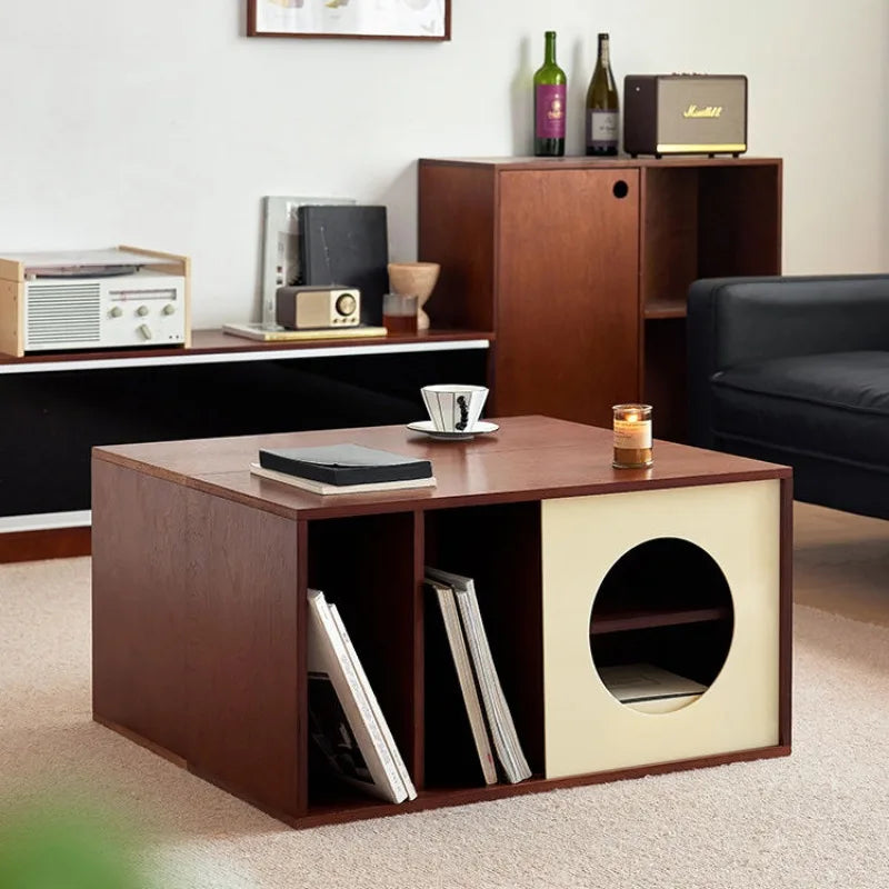 4 Drawers Storage Cabinets Wood Organizer Space Saving Cabinets for Living Room Multifunctional Home Furniture Aesthetic Design