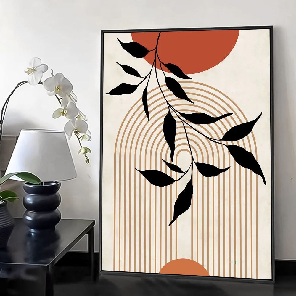 Bohemian styleAbstract Geometric Line boho Poster HD art sticky wall waterproof home living room bedroom bar aesthetic decoratio