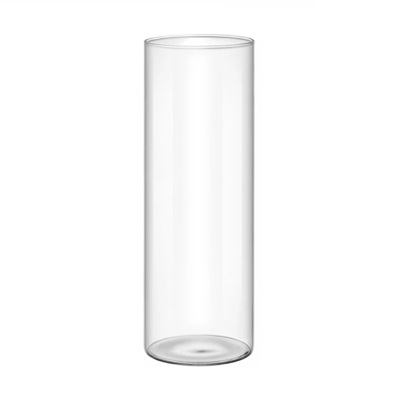 Modern Clear Glass Flower Vase Glass Cylinders Vase Florals Container Flower Vase Elegant Table Centerpieces Decorations