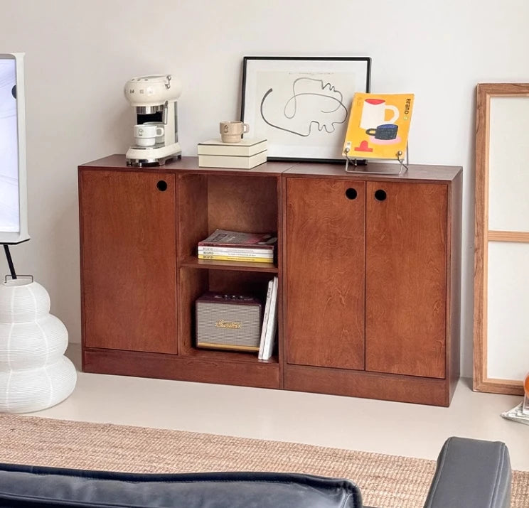 Vintage Accent Cabinet Unique Design Extendable Side Table For Living Room Farmhouse Or Apartment