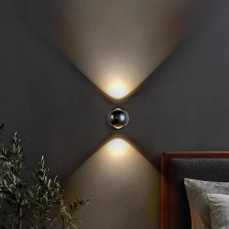 Minimalist Hallway Decor Background Wall Lamps Bedroom Bedside Wall Lights Washing Wall Sconce Up and Down Luminescence Lights