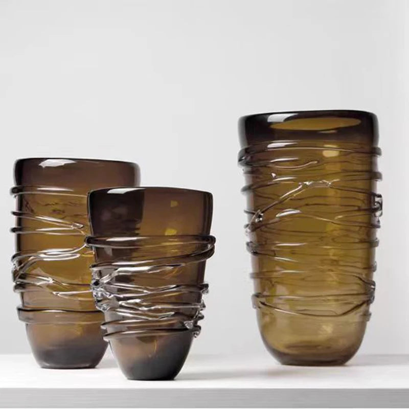 Hydroponic Vases Home Decoration Glass Flower Vase Elegant Modern Interior Art Vases Table Decorating Vase for Dried Flowers