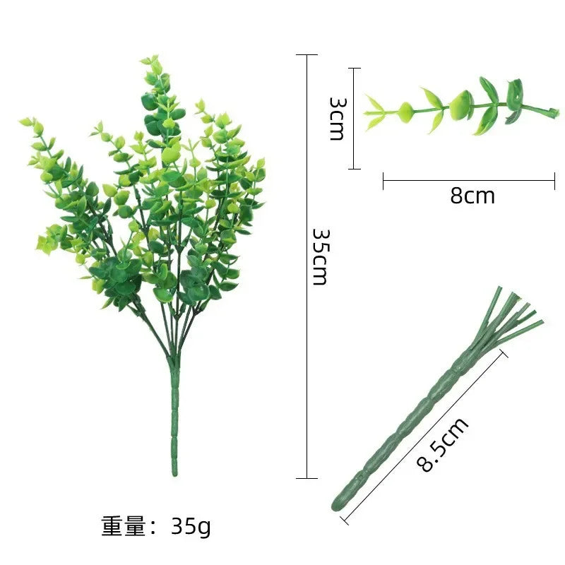 Artificial Green Plant Decorative Potted Fake Plant for Garden Decoration Table Setting Leaf And Branch Details