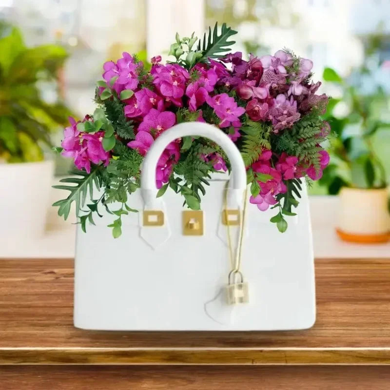 Vase Bag Dried Flowers Pots Tabletop Ornaments Art Flower Vases Bedroom Ikebana Modern Home Interior Wedding Decoration