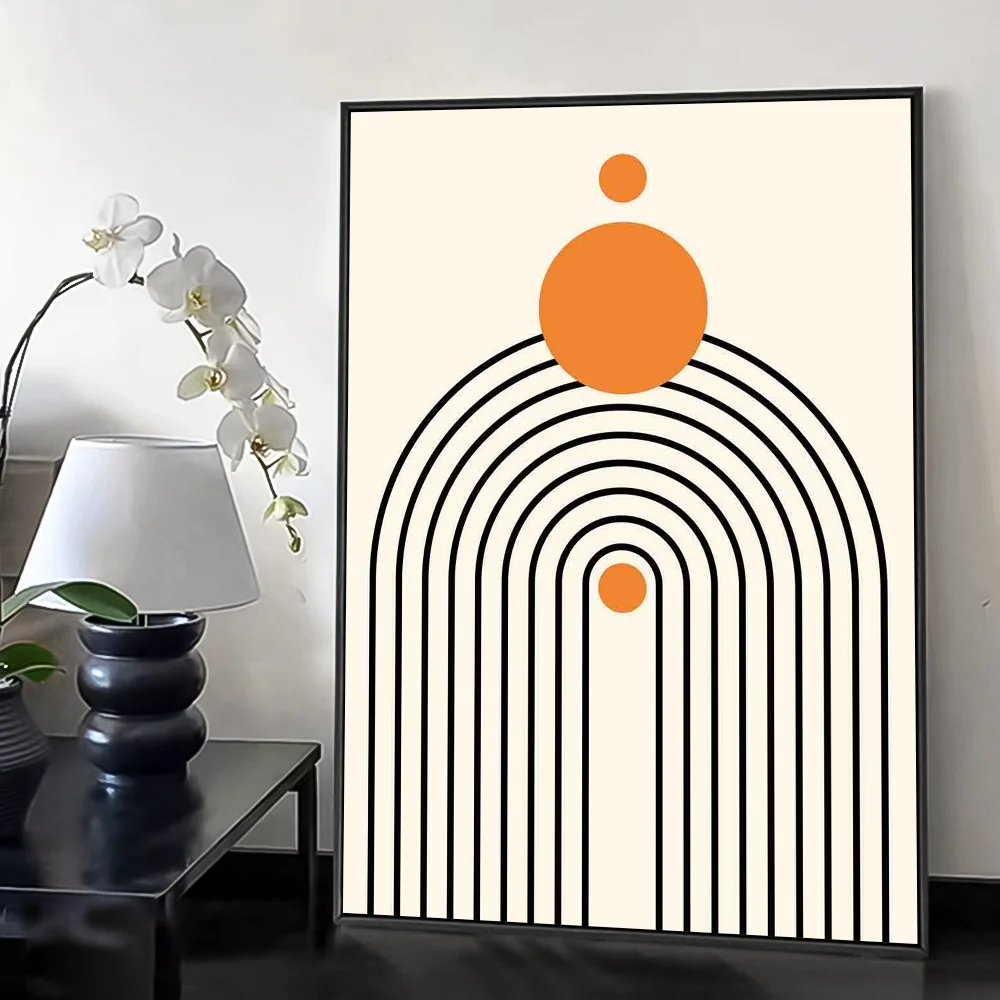 Bohemian styleAbstract Geometric Line boho Poster HD art sticky wall waterproof home living room bedroom bar aesthetic decoratio