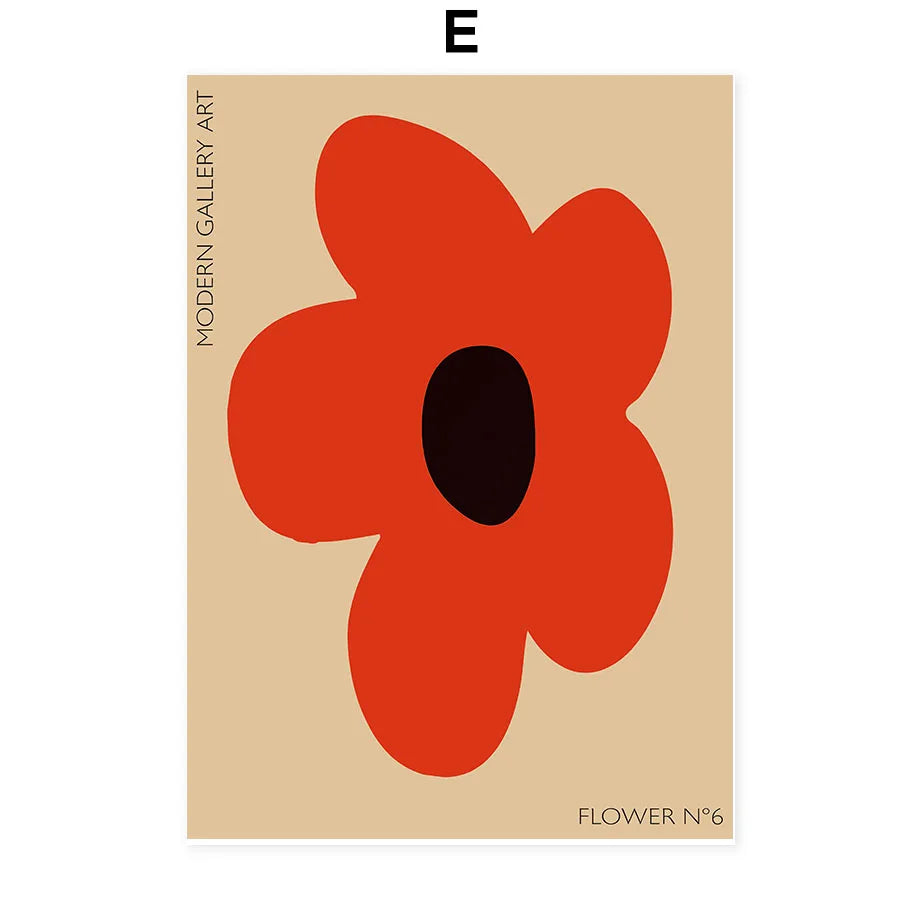 Abstract Flowers Wall Art Posters Gallery Prints Canvas Decorative Painting Wall Decoration Mural Pictures Living Room Decor