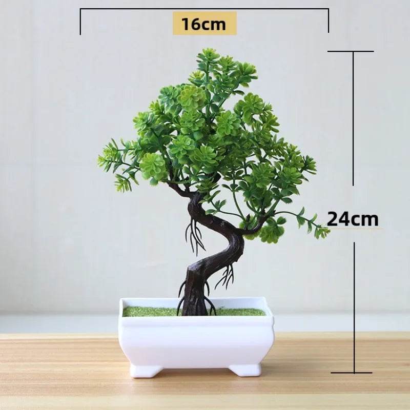 Artificial Potted Plants Small Fake Green Trees for Indoor Outdoor Home Garden Bedroom Hotel Party Desk Table Decoration