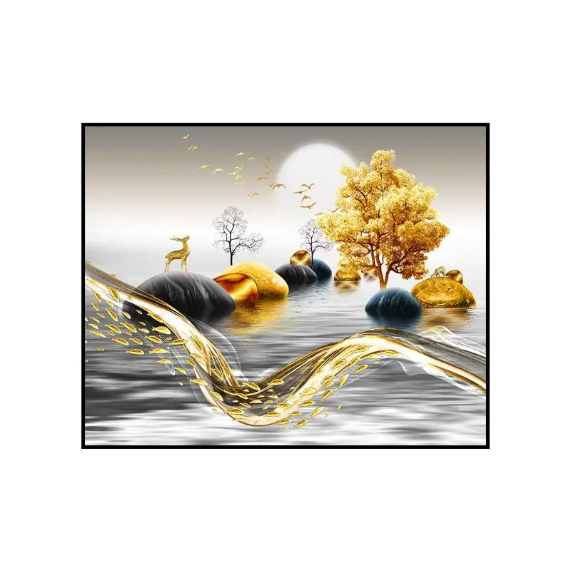 Electric Meter Box Decor Power Switch Hide Cover Wall Canvas Poster Paintings 50X40cm Home Design Painting Decorative