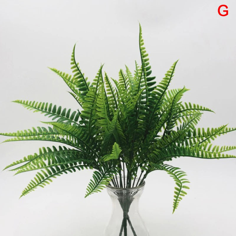 Artificial Plants Fake Leaf Foliage Bush Home Office Garden Wedding Decors