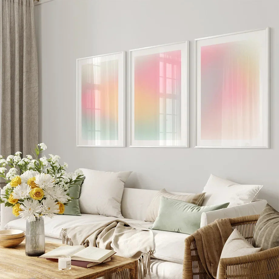 Classic Abstract Wall Art Colour Gradient Aesthetic Wall HD Canvas Print Poster Home Living Room Bedroom Decoration