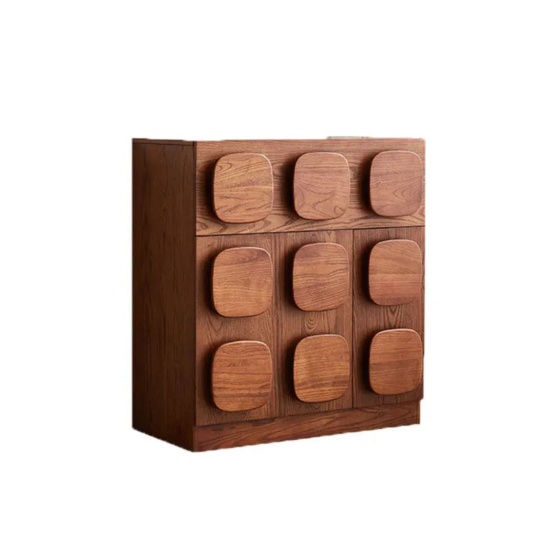 Vintage Solid Wood Sideboard Cabinet Panel Style Living Room Furniture with Home Storage for Farmhouse Entry Hotel Home Office