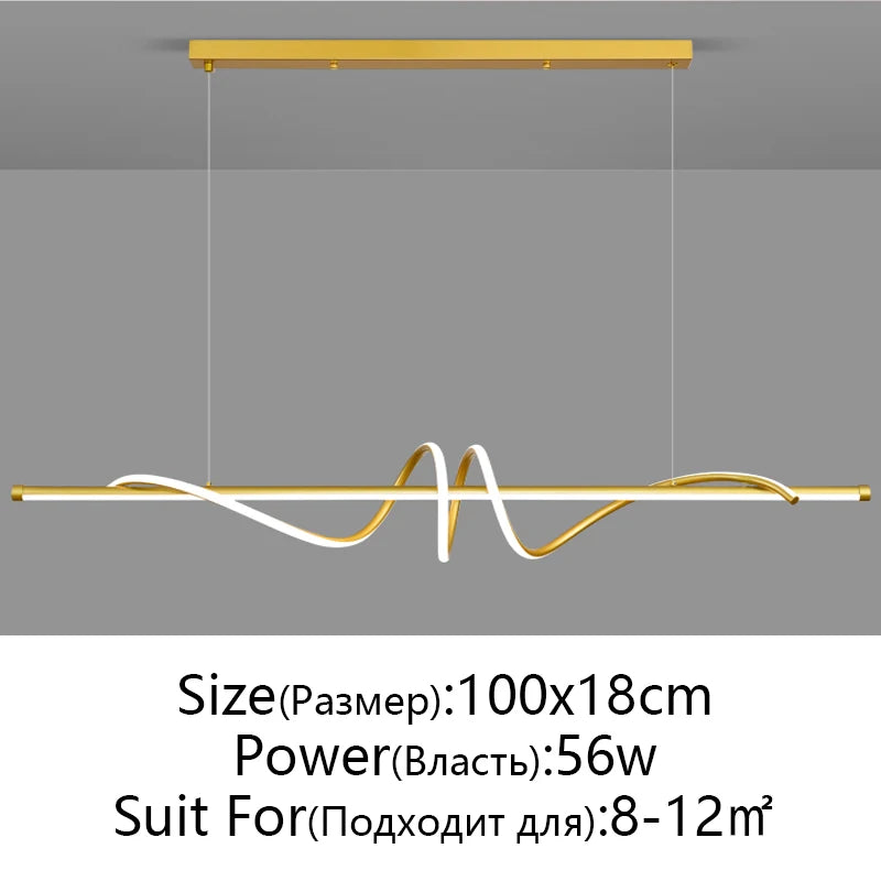 Modern Led Pendant Lights Home Decor For Living Room Dining Room Kitchen Office Bar Hanging Lamp Minimalist Chandelier Lustre