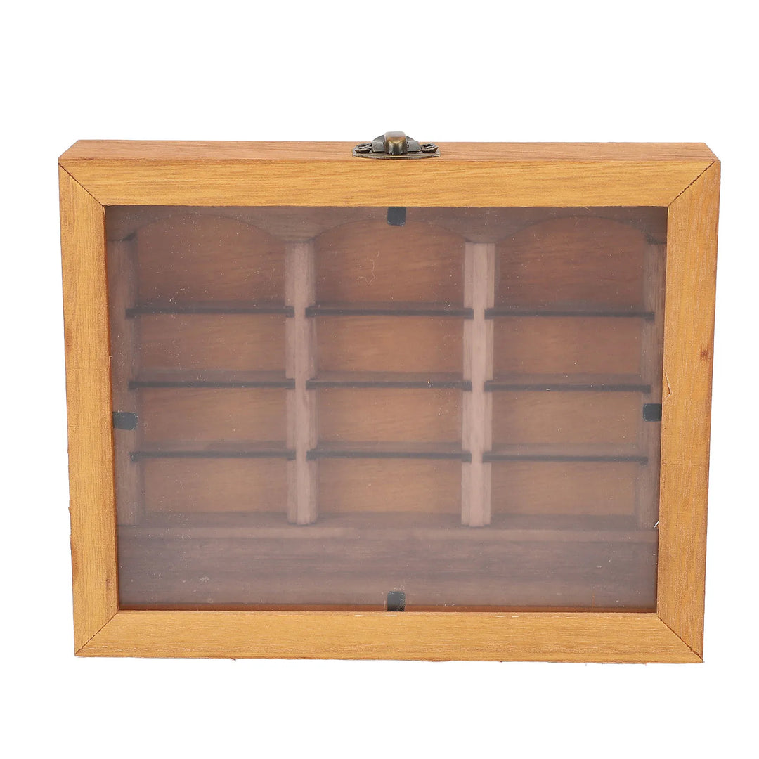 Miniature Bookshelf Ornament Artistic  Wood Elegant Miniature Book Boxes Display Shelf For Living Room Desk Ornament