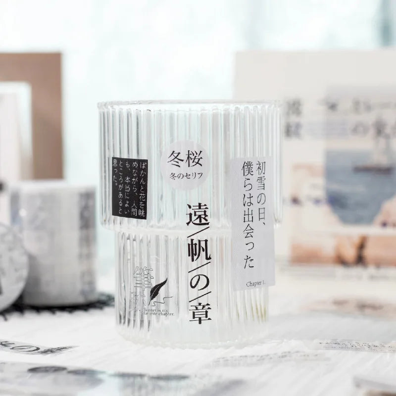 Japanese-Style Text Themed Decorative Stickers, Fun Tape Stickers for Hand Account DIY Materials