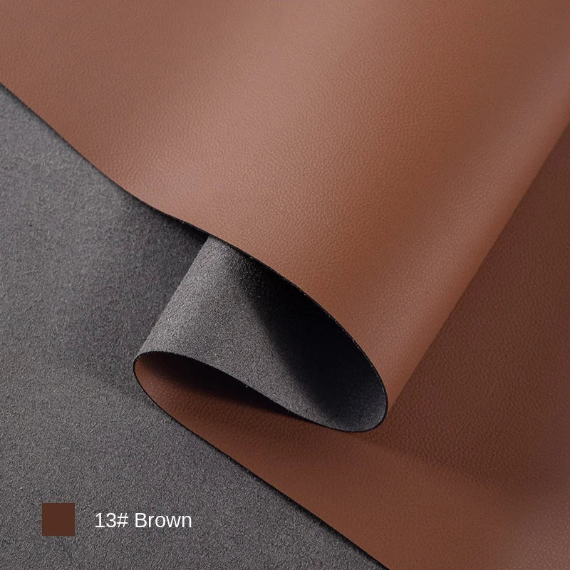 Litchi Textured Leather Fabric Wear-resisting for Sofa Furniture Soft Bag Background Wall Designer Diy Sewing Material Cloth