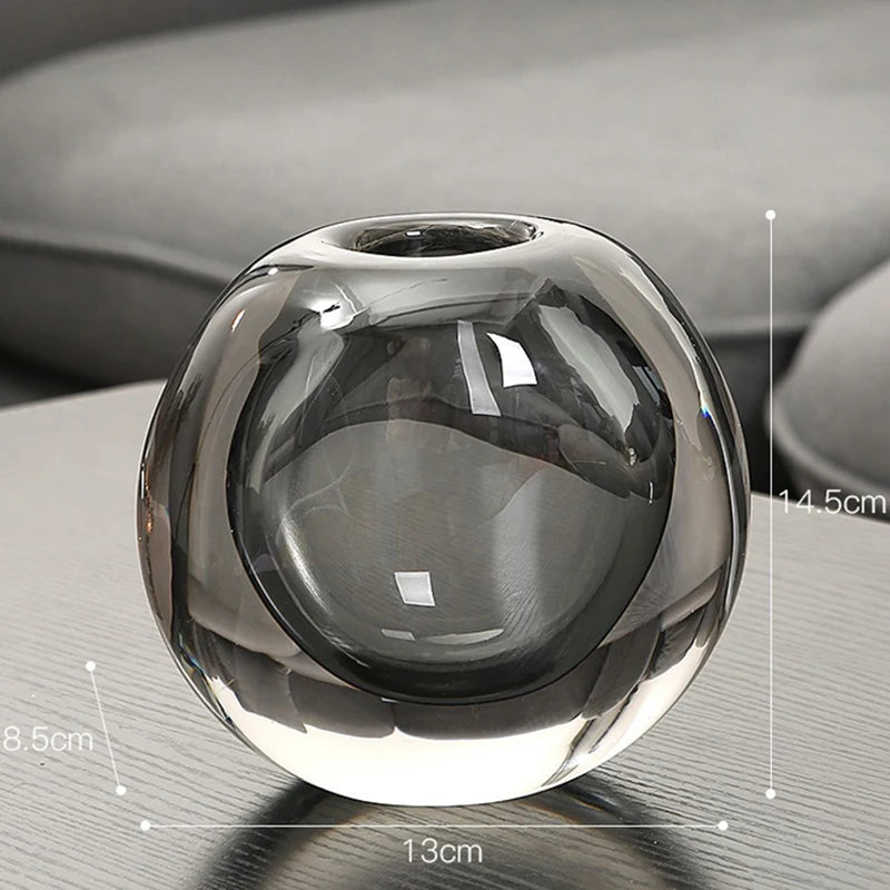 Nordic Vases Modern Flower Bottle Glass Minimalist Flower Vase Luxury Flowerpots Design Table Decoration Interior Accessories