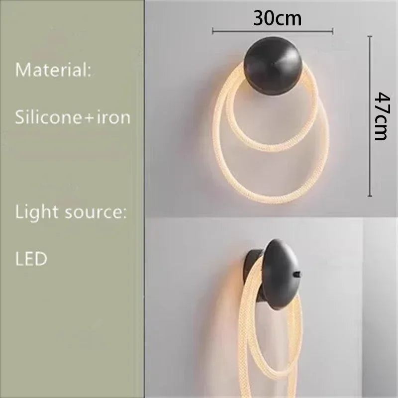 Minimalist Living Room Bar DIY Creative Music Note Art Linear Light Bedroom Bedhead Corridor Atmosphere Decorative Wall Light