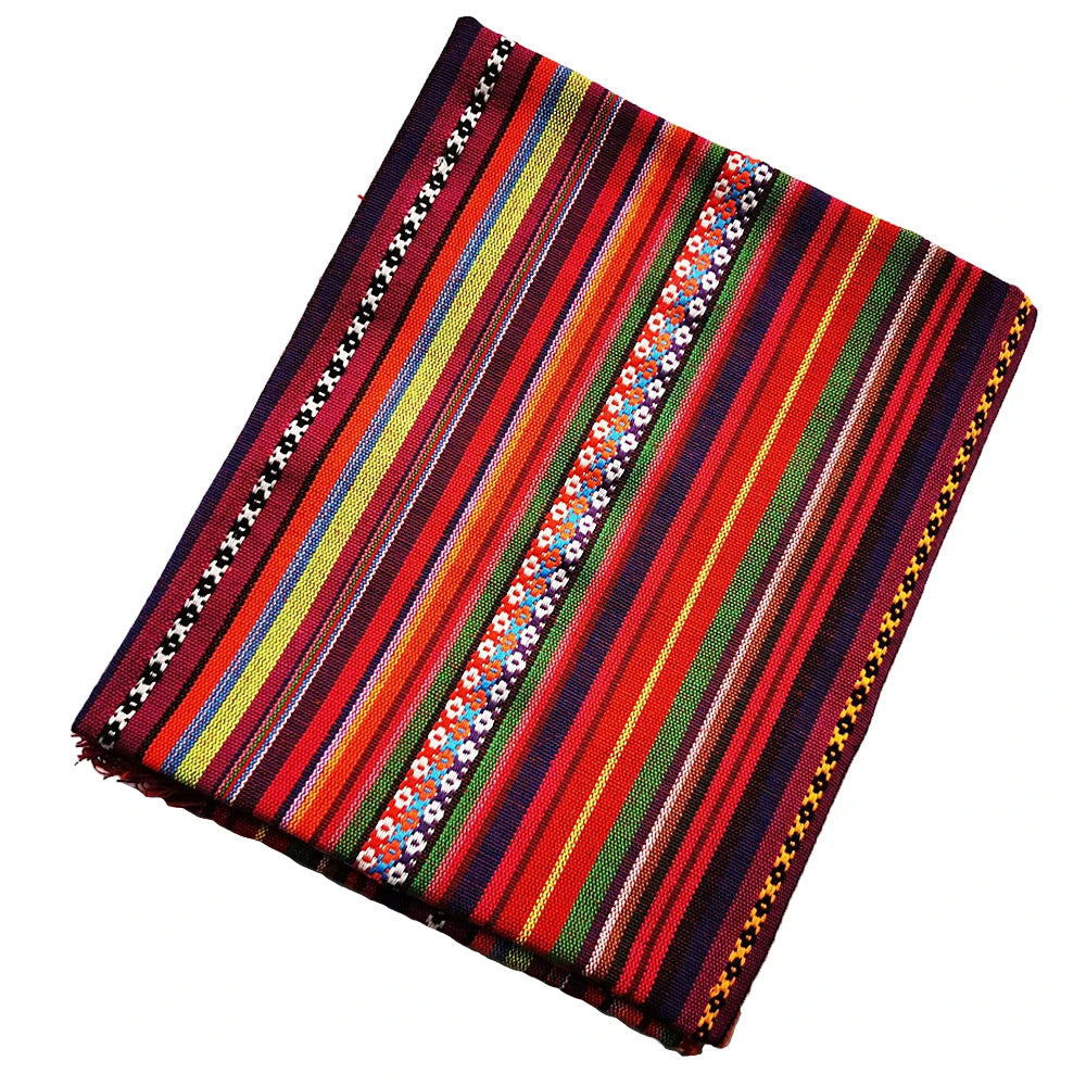 Teramila Ethnic Cotton Linen Fabric 0.5-2Yards Hotel Bar Tablecloth Pillow Sofa Cover Patchwork Curtain Decorative Textile