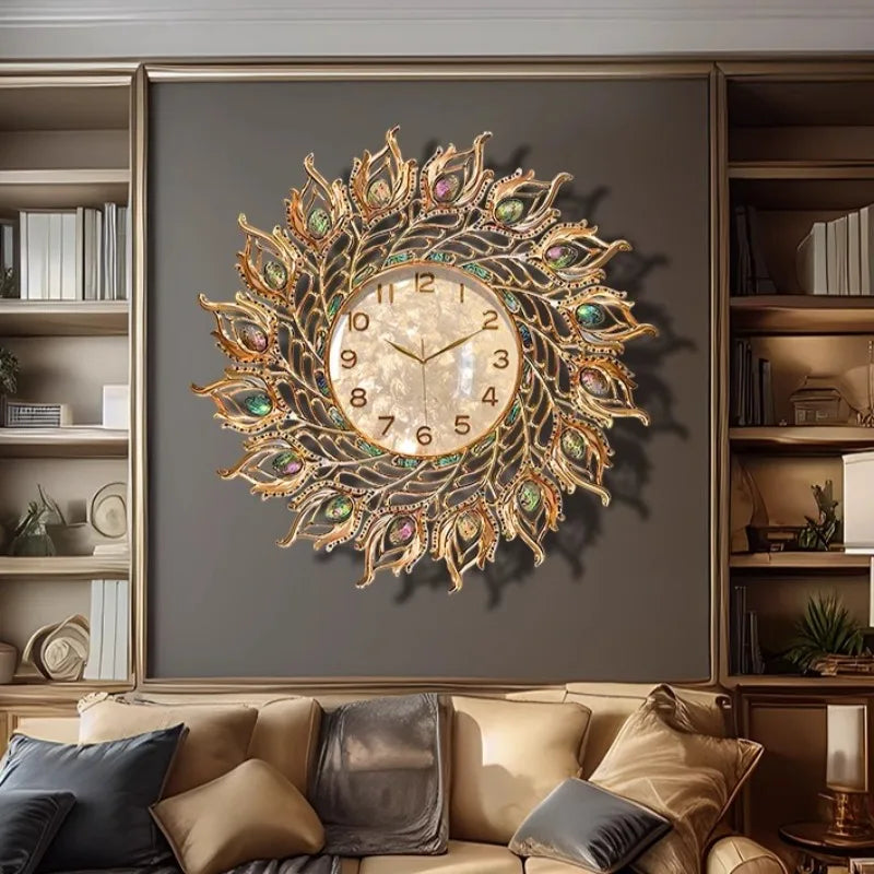 Classic Style Wall Clock Nordic Art Luxury Design Wall Clock Aesthetic Office Reloj De Pared Para Sala Furniture Accessories