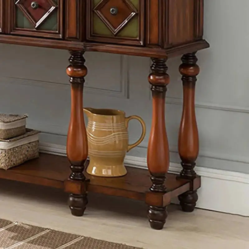 Vintage Luxury Console Tables Mid Century American Retro Premium Console Tables Beauty Metal Handle Bureau Furniture Living Room