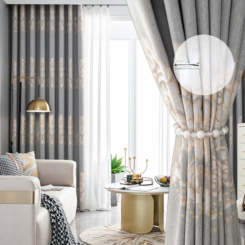 Modern Minimalist Printed Curtains Living Room Dining Room Bedroom Bay Window Blackout Thickened Curtains Multi-color Optional