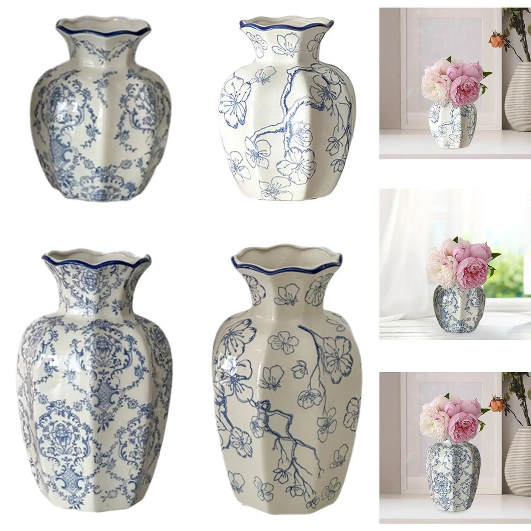 Ceramic Flower Vase Decor Unique Multifunctional Modern Decorative Flower Arrangement for Bedroom Desktop Entryway Table Office