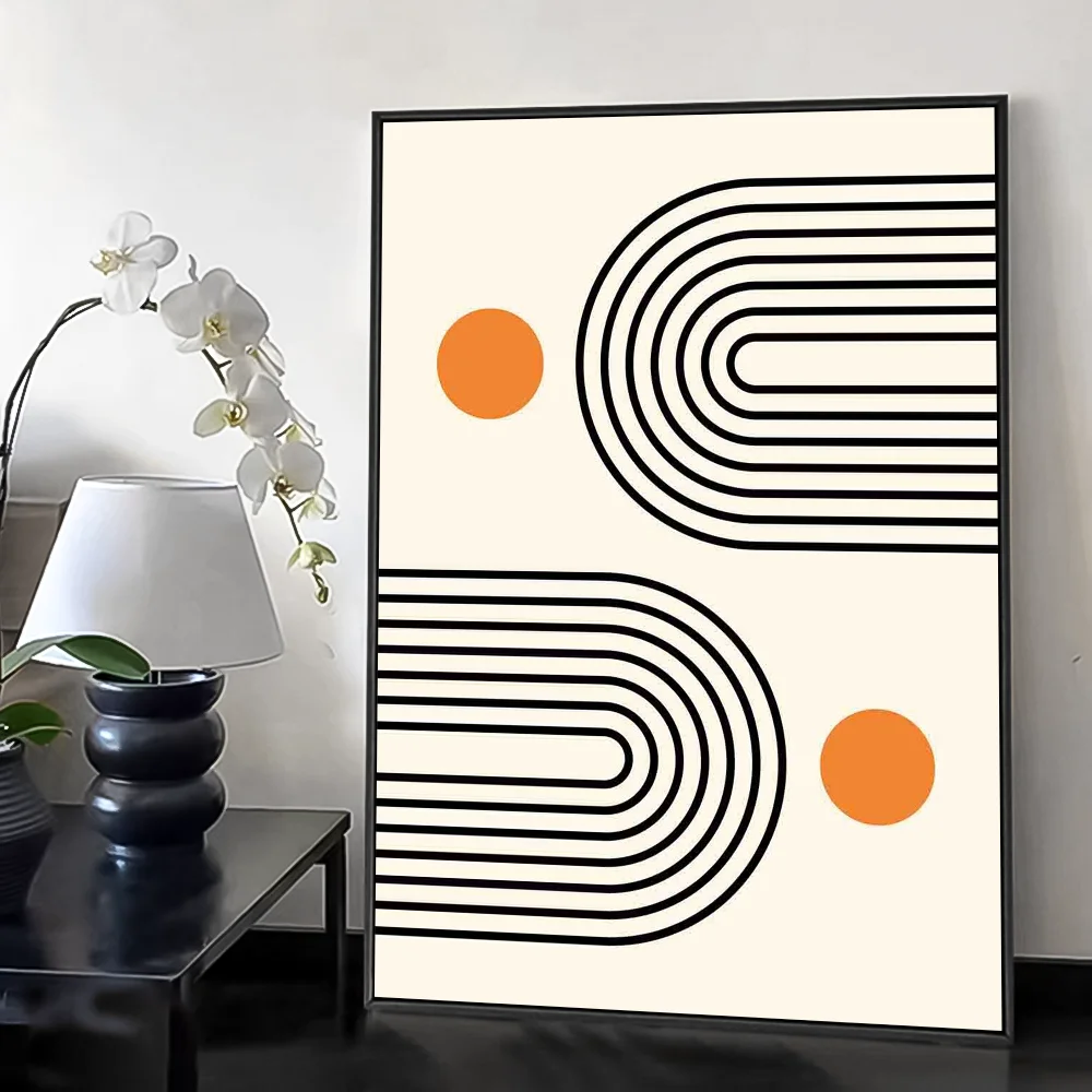 Bohemian styleAbstract Geometric Line boho Poster HD art sticky wall waterproof home living room bedroom bar aesthetic decoratio