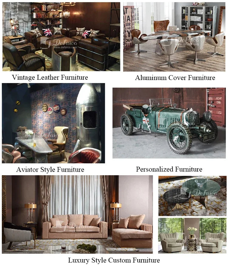 Vintage Solid Wood Bar Furniture Set