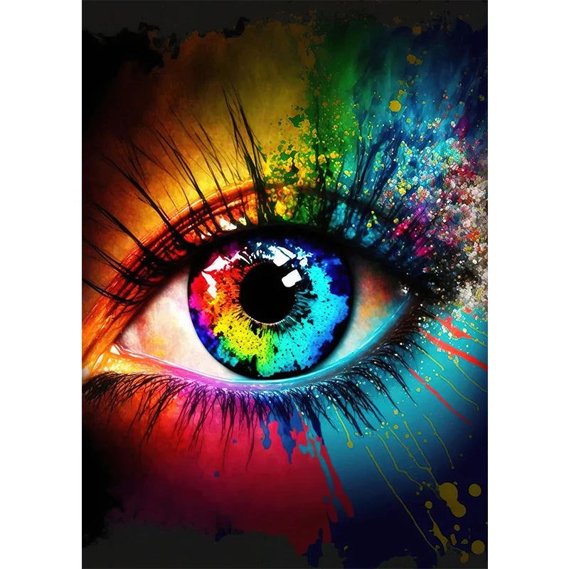 Classic Abstract Wall Art , Eye Features Mural, HD Canvas Print Poster for Home Living Room Bedroom Office Decoration Cuadros