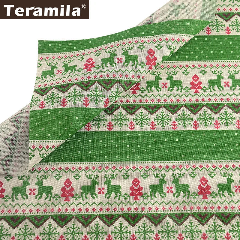 TERAMILA Cotton linen fabrics Map of the Word Home décor Sewing Material for Tablecloth Pillow Curtain Cushion Tissu
