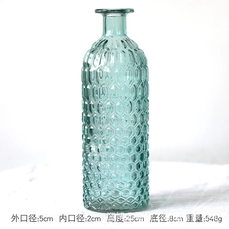 Glass Vase Living Room Decoration Small Fresh Flower Vases For Homes Table Bedroom Decor Modern Terrarium Home Accessories